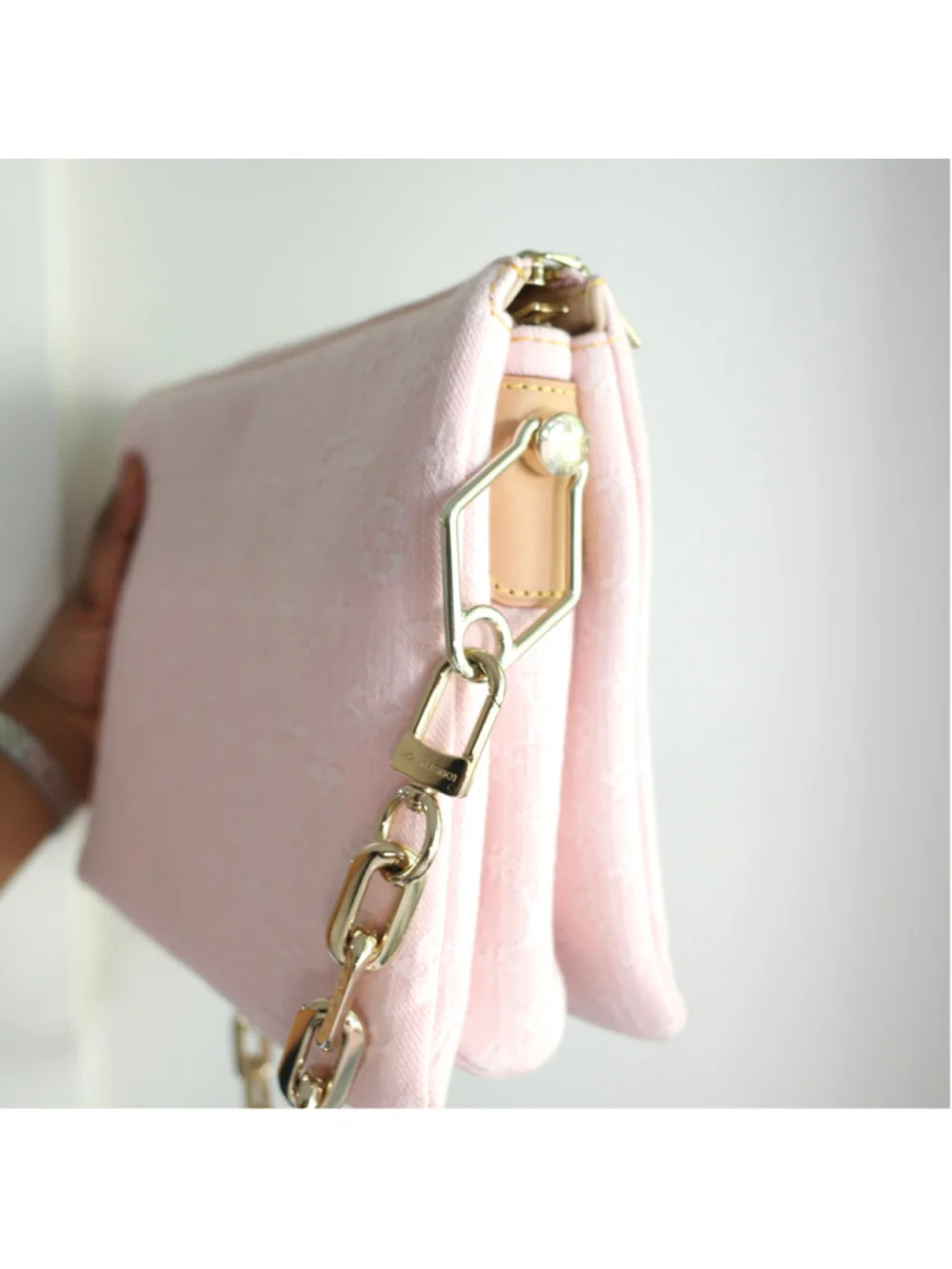 LOUIS VUITTON Light Pink Denim Coussin PM